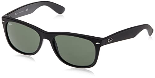 Occhiali da sole Uomo Donna Ray Ban 2132 New Wayfarer 622 Nero Squadrati Verdi