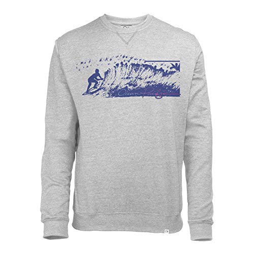 Ocean Pacific Riding The Wave Crew Sweat Sudadera, Gris (Grey Heather SPO), X-Large para Hombre