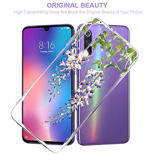 Oihxse Mandala Flores Encaje Patrón Serie Case Compatible con Huawei Y5 2018/honor 7s Funda TPU Silicona Suave Protector Ultra Slim Anti-Rasguño Transparente Carcasa (A10)