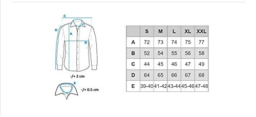 Ombre Camisa de Manga Larga para Hombre Elegante Clásica Formal Casual de Buen Ajuste Slim Fit Ajustada 100% algodón S-XXL (S, Azul 3)