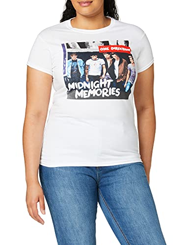 One Direction ONEDTEE70LSW03 - Camiseta de Manga Corta para Mujer, Color Blanco, Talla Large