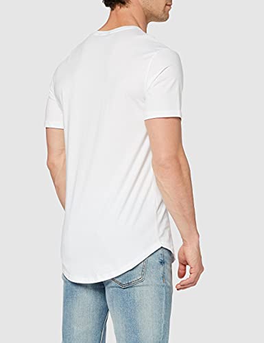 Only & Sons Onsmatt Longy SS tee Noos Camiseta, Blanco (White White), S para Hombre