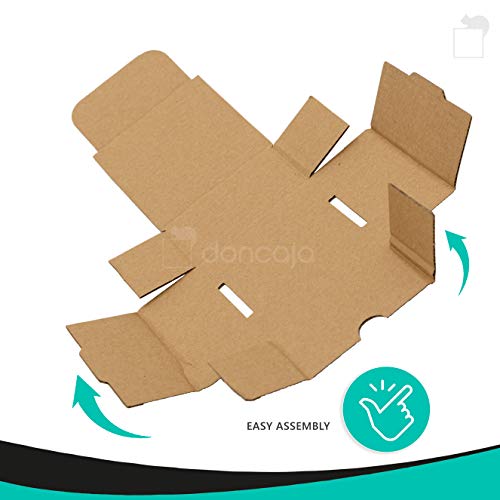 Pack cajas 7.5 x 7.5 x 4 | cartón pequeñas, para envíos ecommerce automontables kraft, paqueteria, joyería, regalo, repostería, jabón, packaging, regalos, envio postal. Medidas (Pack 25, Marrón)