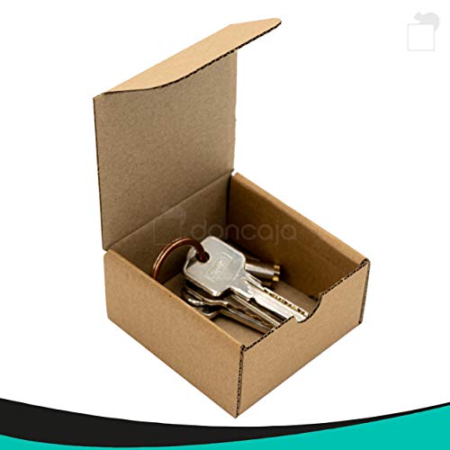 Pack cajas 7.5 x 7.5 x 4 | cartón pequeñas, para envíos ecommerce automontables kraft, paqueteria, joyería, regalo, repostería, jabón, packaging, regalos, envio postal. Medidas (Pack 25, Marrón)