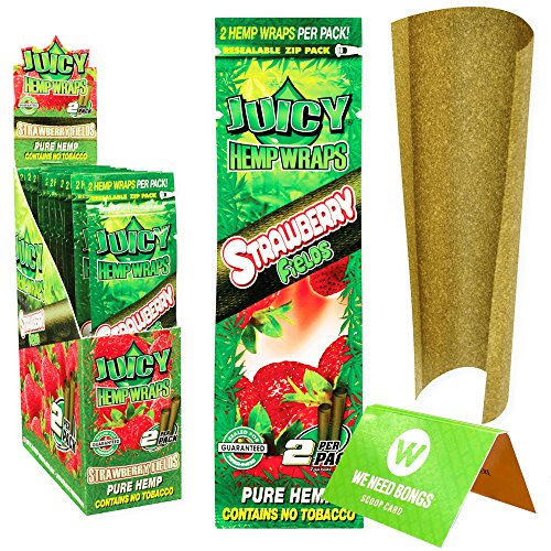 PAPEL DE CAÑAMO JUICY BLUNT SABOR FRESA PACK DE 2 PAPELES (CADA ESTUCHE CONTIEN 25 PACKS)