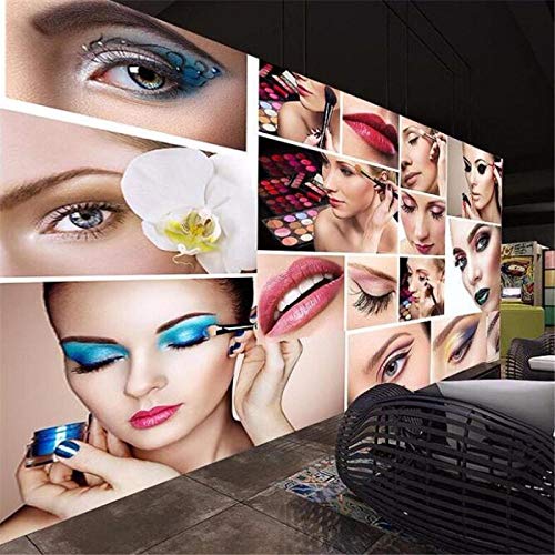 Papel Tapiz HD Papel Tapiz Mural Maquillaje Fondo Pared Belleza Maquillaje Exposición Tablero Maquillaje Tienda Imagen Pared-350Cmx256Cm(Lxa)