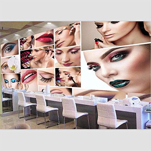 Papel Tapiz HD Papel Tapiz Mural Maquillaje Fondo Pared Belleza Maquillaje Exposición Tablero Maquillaje Tienda Imagen Pared-350Cmx256Cm(Lxa)