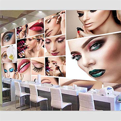 Papel Tapiz HD Papel Tapiz Mural Maquillaje Fondo Pared Belleza Maquillaje Exposición Tablero Maquillaje Tienda Imagen Pared-350Cmx256Cm(Lxa)