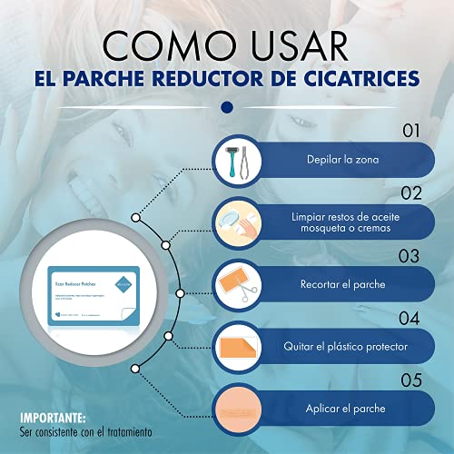 Parche Reductor de Cicatrices elix·care – Ácido hialurónico – 2 Apósitos cicatrizantes – [20x10 cm] – Tratamiento para Cicatrices y Queloides, Cesáreas, niños, cirugías estéticas