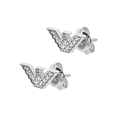 Pendientes de Botón para Mujer de Emporio Armani de Plata de Ley en Tono Plateado, EG3027040