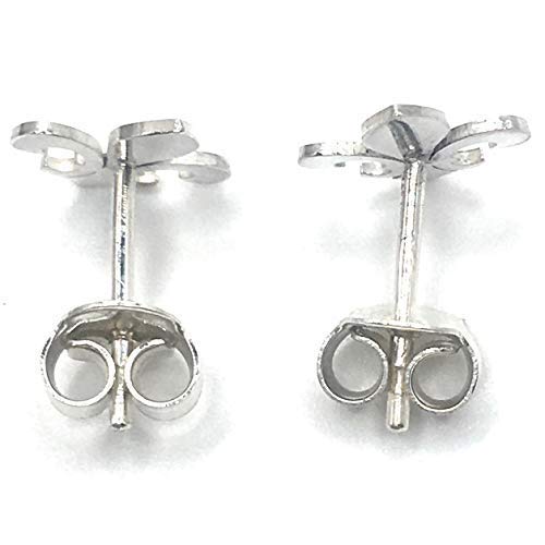 PENDIENTES FLOR DE LIS DE PLATA DE LEY 925/1000 - MASBARATA.ES