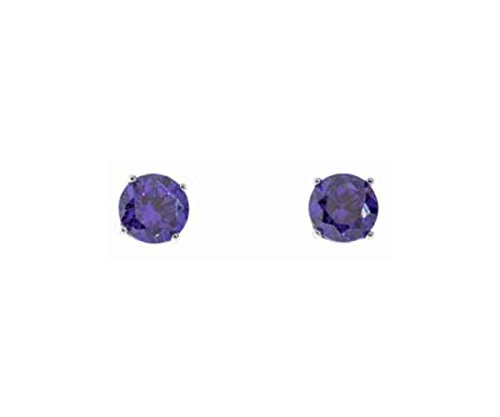 PENDIENTES PLATA CIRCONITA MORADA, MARCA SALVATORE 1030A0077