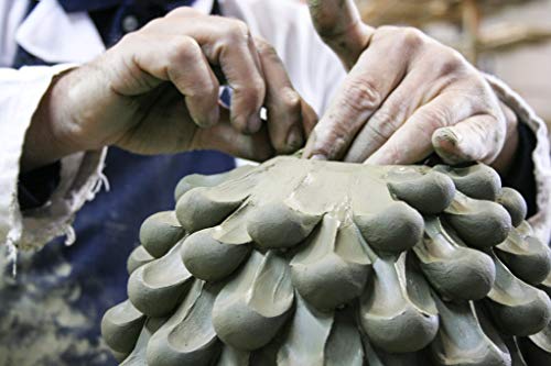 Piña siciliana de 25 cm de altura de cerámica de Caltagirone hecha a mano estilo carrito siciliano