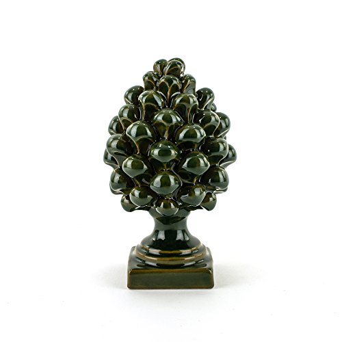 Piña verde decorativa de cerámica siciliana de Caltagirone hecha a mano