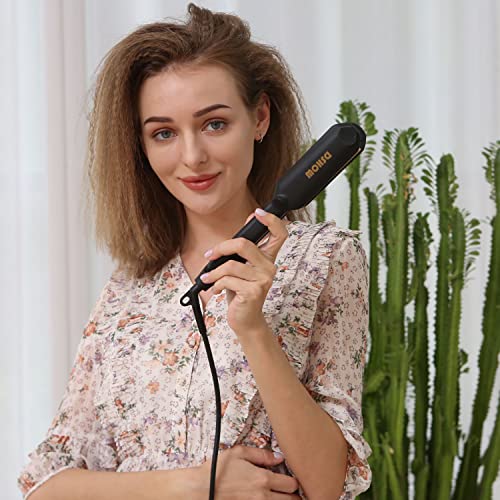 Plancha de crimpar DSHOW Volumizing Crimper con placas de cerámica de titanio Styling Tools for Women Girls (NEGRO)