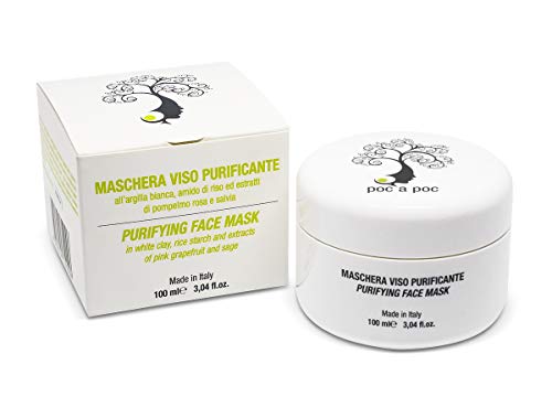 POC A POC - Mascarilla por la cara con mezcla de Arcillas Blanca y Verde, Almidón de Arroz, GSH DEFENCE, Purificadora, Nutritiva, deja la piel maravillosa. Formato 100 ml