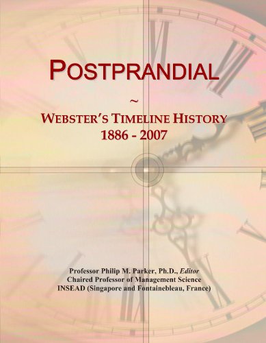 Postprandial: Webster's Timeline History, 1886 - 2007