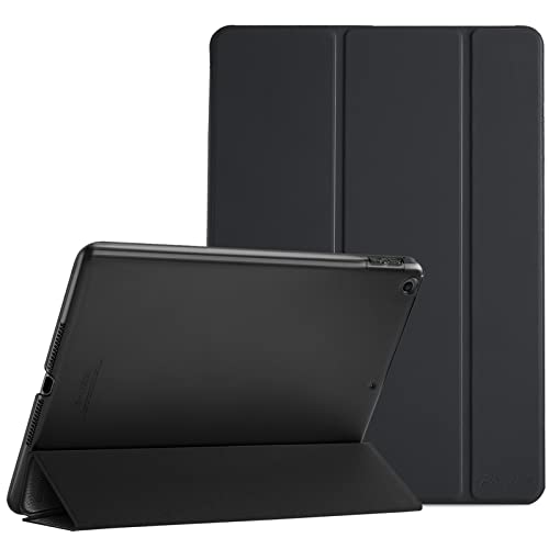 ProCase Funda para iPad 6 2018/iPad 5 2017 9.7" Modelos Viejos A1893 A1954 A1822 A1823, Carcasa Delgada Ligera Posterior Translúcido Cubierta Inteligente para iPad 9.7 Pulgadas 2018/2017 -Negro