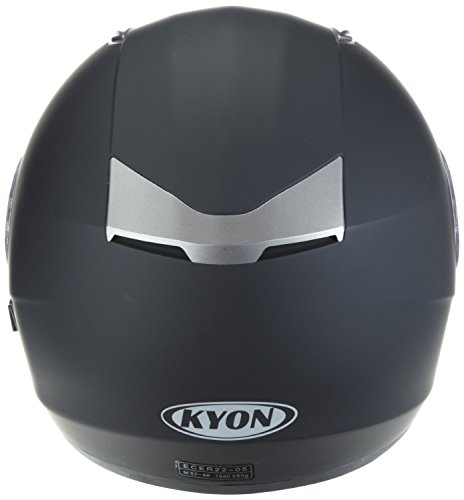 Protectwear Casco de moto mate negro con visera solar integrada H520-ES Tamaño S