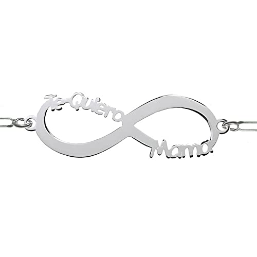 Pulsera para Mamá Infinito Te Quiero Mamá Plata de Ley