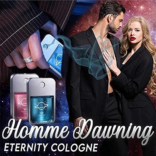 QAZX Xeduce First Sight Chemistry Infinite Galaxy Cologne Spray, 2PCS 45ml Homme Dawning Eternity Cologne, Space Pocket Perfume, Portable Men's Perfume Lasting Light Fragrance Perfume (Blue+Pink)