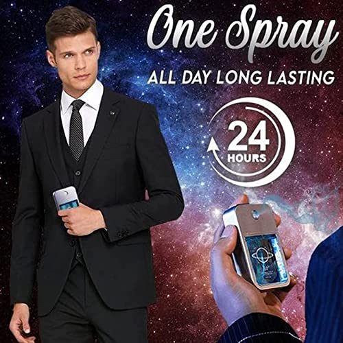 QAZX Xeduce First Sight Chemistry Infinite Galaxy Cologne Spray, 2PCS 45ml Homme Dawning Eternity Cologne, Space Pocket Perfume, Portable Men's Perfume Lasting Light Fragrance Perfume (Blue+Pink)