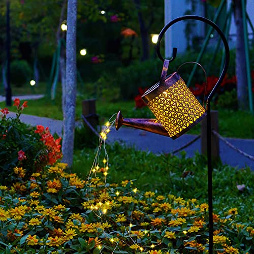 QKTYB Regadera solar Luces Decoraciones de jardín,Star Shower Garden Art Light Impermeable Luces LED de jardín con luces de hadas Lámpara Solar para Jardín LED Luz De Hadas para Jardín