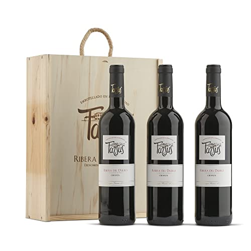 Quinta de Tarsus Crianza Caja de madera Premium 3 botellas D.O. Ribera del Duero Vino - 750 ml