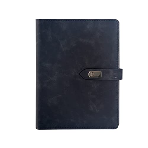 QWEA Creative Notebook Thickened Diary El cuaderno de cuero simple es muy adecuado para material escolar de oficina y en casa (Color: Negro, Tamaño: A5)