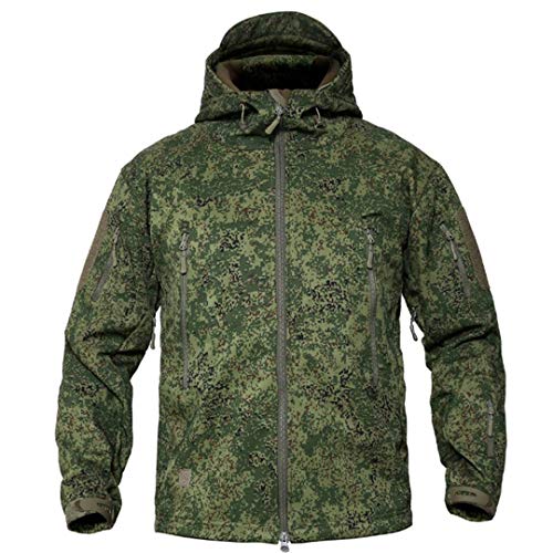 RatenKont Chaqueta Camuflaje Repelente al Agua al Aire Libre Caza Paintball encubierto Chaqueta Combate táctica a Prueba Viento Typhon XL