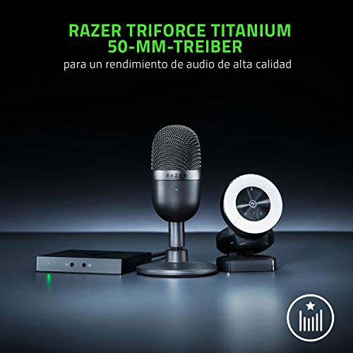 Razer Seiren Mini - Micrófono compacto para USB para streaming, (compacto con patrón polar supercardioide, soporte inclinable, amortiguador integrado) Mercury