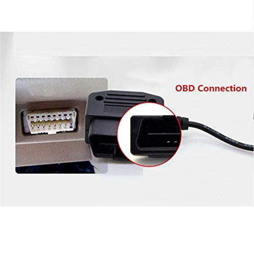 REARMASTER Cable de Carga para cámara de Coche Dashcam, Interruptor Incorporado, 24 Horas Modo de Vigilancia y Modo de Acc, Conexión OBD