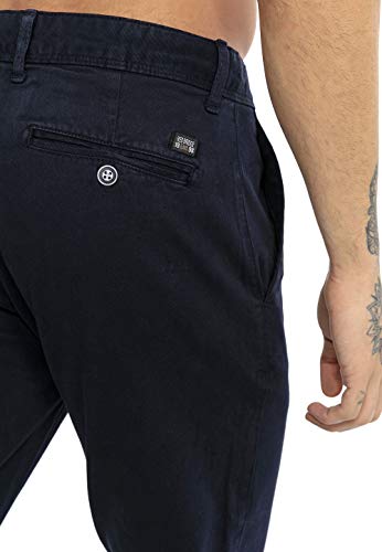 Redbridge Pantalones para Hombre de Algodón Casual Elegantes Azul Oscuro W33 L32