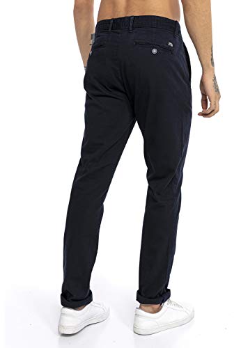 Redbridge Pantalones para Hombre de Algodón Casual Elegantes Azul Oscuro W33 L32