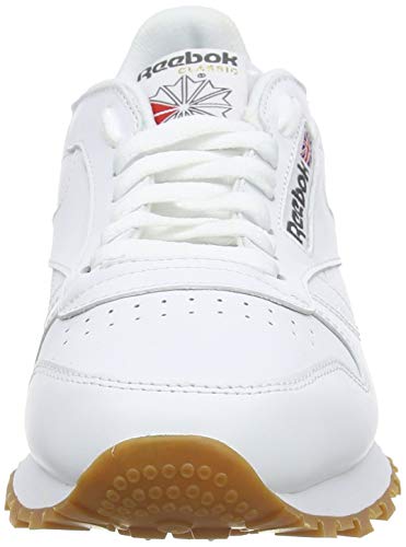 Reebok Classic Leather - Zapatillas de cuero para hombre, color blanco (white / gum 2), talla 41