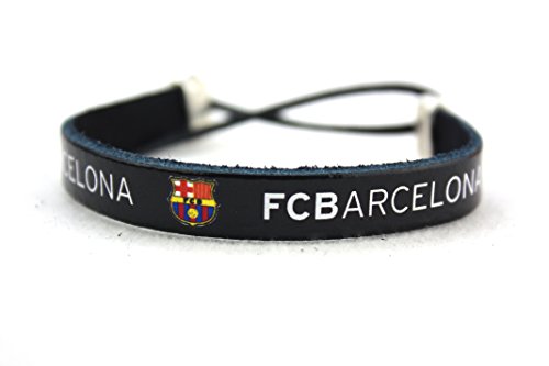 REGALOS LLUNA PULSERA PIEL F.C.BARCELONA (NEGRO)