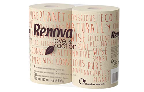 Renova Papel Higiénico Eco Love & Action XXL - 4 Rollos