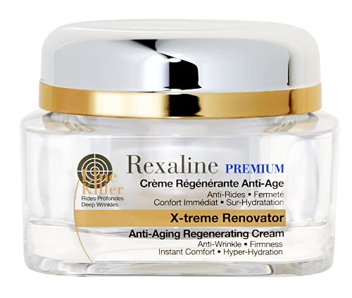 Rexaline - X-treme Renovator - Crema regeneradora antiedad - Crema antiarrugas con ácido hialurónico - Hidratante, nutritiva, calmante - Tratamiento facial de juventud - Cruelty free - 50ml