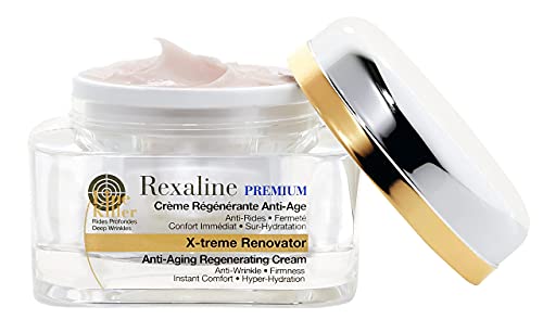 Rexaline - X-treme Renovator - Crema regeneradora antiedad - Crema antiarrugas con ácido hialurónico - Hidratante, nutritiva, calmante - Tratamiento facial de juventud - Cruelty free - 50ml