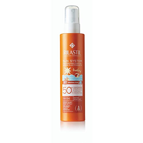 Rilastil Sun System - Spray Fotoprotector Wet-skin Baby Transparente, Con Spf 50+, Pulverización Continua Y Multi-posición 360, De 3 A 4 Años - 200ml