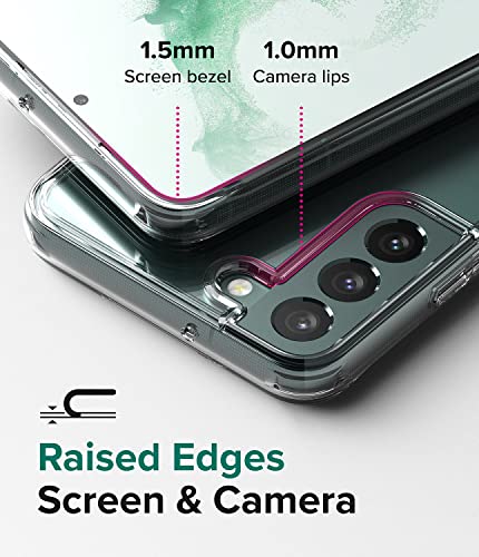 Ringke Fusion Compatible con Funda Samsung Galaxy S22 5G (2022), Carcasa Queda como un Guante, Case Transparente con Agujeros para Cuerda - Clear