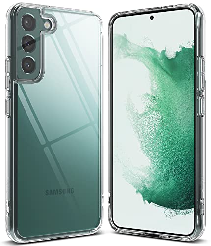 Ringke Fusion Compatible con Funda Samsung Galaxy S22 5G (2022), Carcasa Queda como un Guante, Case Transparente con Agujeros para Cuerda - Clear
