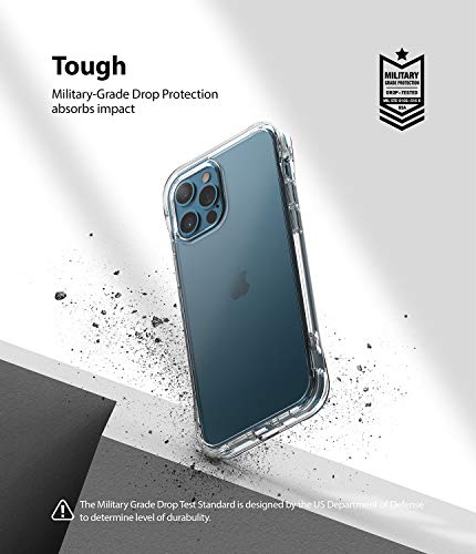 Ringke Fusion Plus Funda Compatible con iPhone 12 y Compatible con iPhone 12 Pro (6,1 Pulgadas), Parachoque TPU Gruesa Adicional, Carcasa Transparente Antigolpes Rigida - Clear