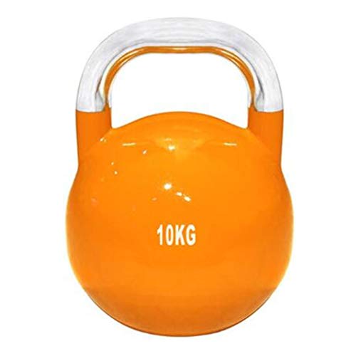 RPOLY Pesa Rusa Kettlebell, Fitness Kettlebell Todos los Equipos de Acero Kettlebell El último Entrenamiento de Pesas Rusas para Bajar de Peso 22 Libras,Orange_10kg