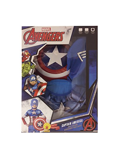 Rubie's Avengers - Disfraz de Capitán América con escudo para niños, talla S, IT620551-S
