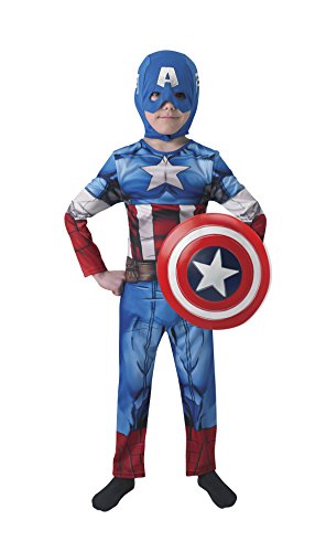 Rubie's Avengers - Disfraz de Capitán América con escudo para niños, talla S, IT620551-S