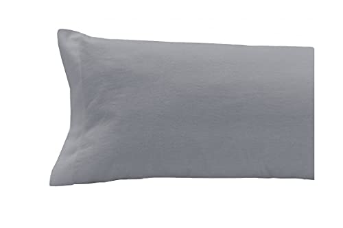 SABANALIA - Funda de Almohada de Franela, 80-100 x 45, Gris