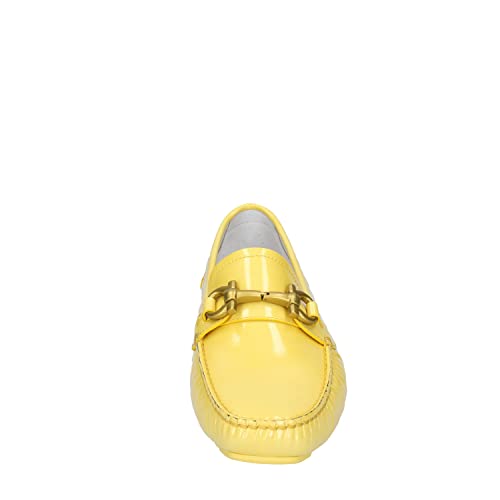 SALVATORE FERRAGAMO Mocasines Mujer Charol Amarillo 37 EU