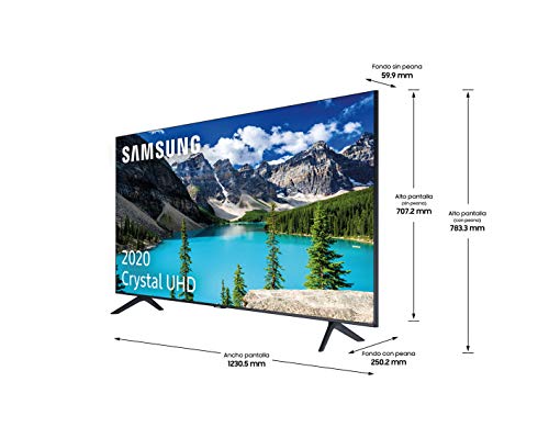 Samsung UHD 2020 55TU8005 - Smart TV de 55" 4K, HDR 10+, Crystal Display, Procesador 4K, PurColor, Sonido Inteligente, One Remote Control y Asistentes de Voz Integrados, con Alexa integrada