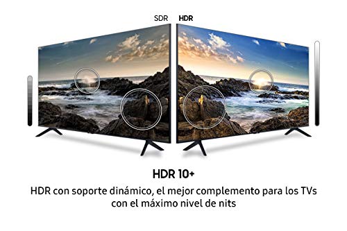 Samsung UHD 2020 55TU8005 - Smart TV de 55" 4K, HDR 10+, Crystal Display, Procesador 4K, PurColor, Sonido Inteligente, One Remote Control y Asistentes de Voz Integrados, con Alexa integrada